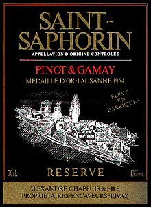 St-Saphorin  AOC Réserve Barrique